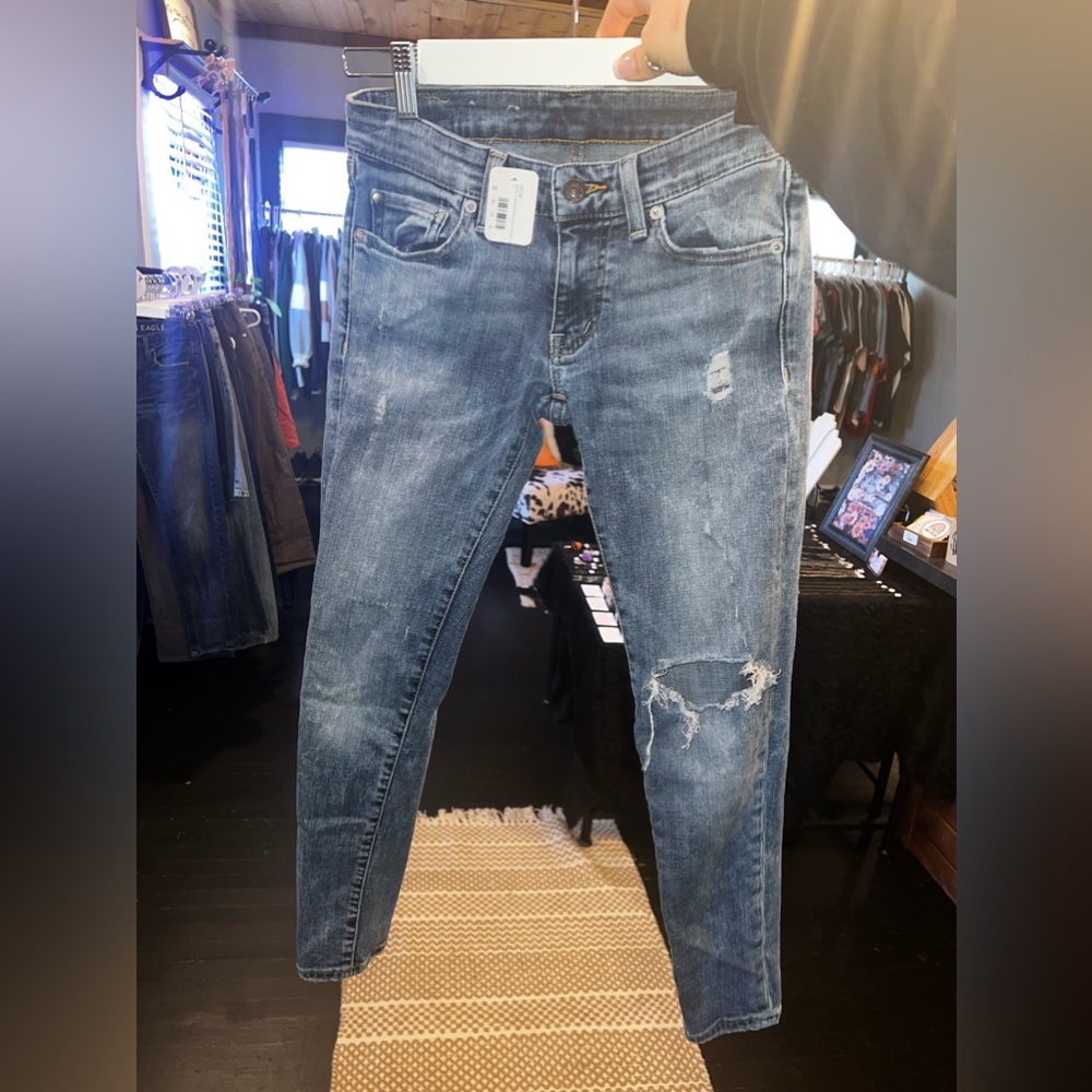 Denim & Supply Ralph Lauren Crop Skinny Ripped Jeans - Picture 8 of 9